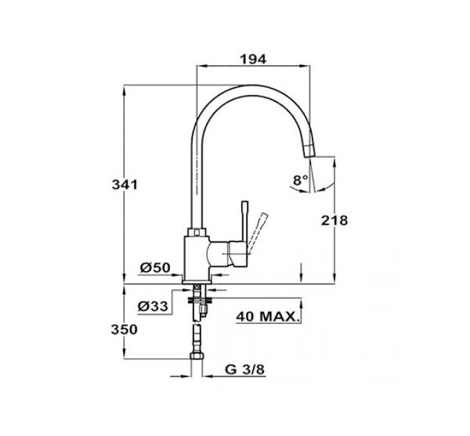 Смеситель Teka SP 995 ваниль (55995021VC)