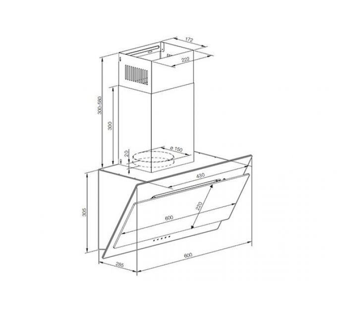 Вытяжка GRAUDE DHK 60.1 EL