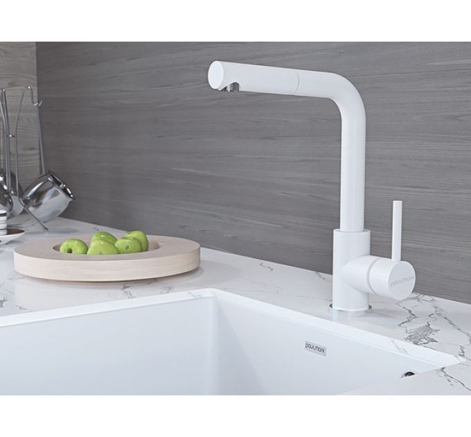Смеситель Paulmark Kassel Ka214311-WH (431TW), белый матовый