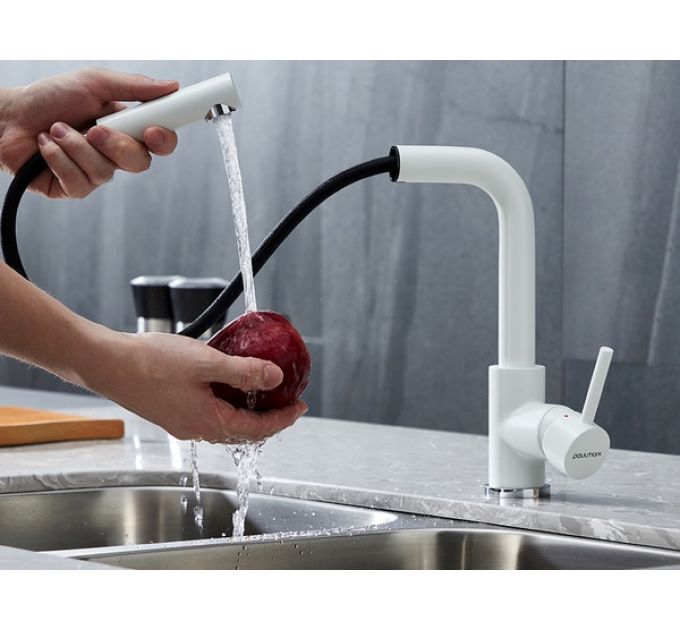Смеситель Paulmark Kassel Ka214311-WH (431TW), белый матовый