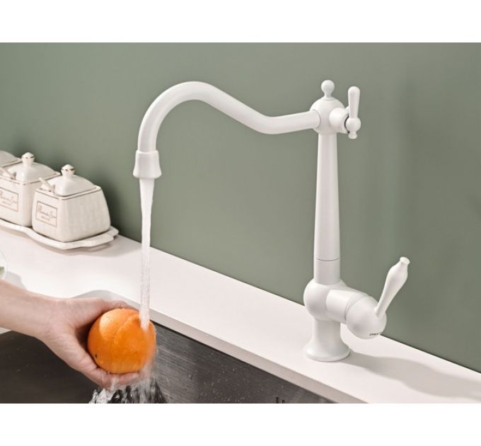 Смеситель Paulmark Retro Re213226-WH (431), белый матовый