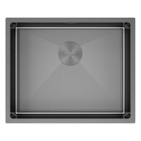 Мойка Paulmark Next 54 uni PM215444-GM, вороненая сталь