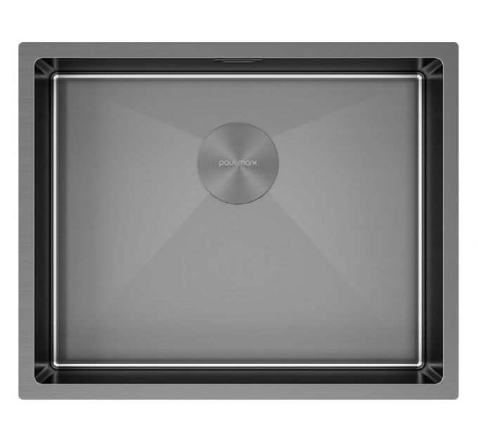 Мойка Paulmark Next 54 uni PM215444-GM, вороненая сталь