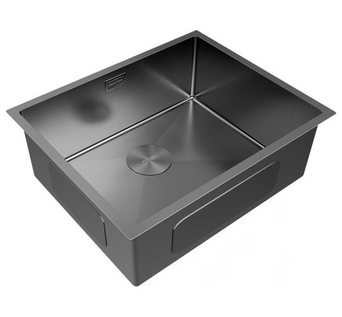 Мойка Paulmark Next 54 uni PM215444-GM, вороненая сталь