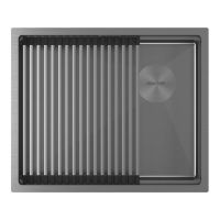 Мойка Paulmark Next-pro 54 uni PM705445-GM, вороненая сталь