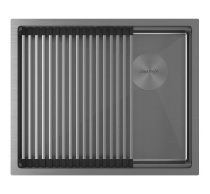 Мойка Paulmark Next-pro 54 uni PM705445-GM, вороненая сталь