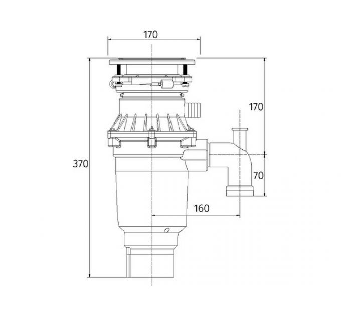 Измельчитель пищевых отходов BoneCrusher 810 Slim Line
