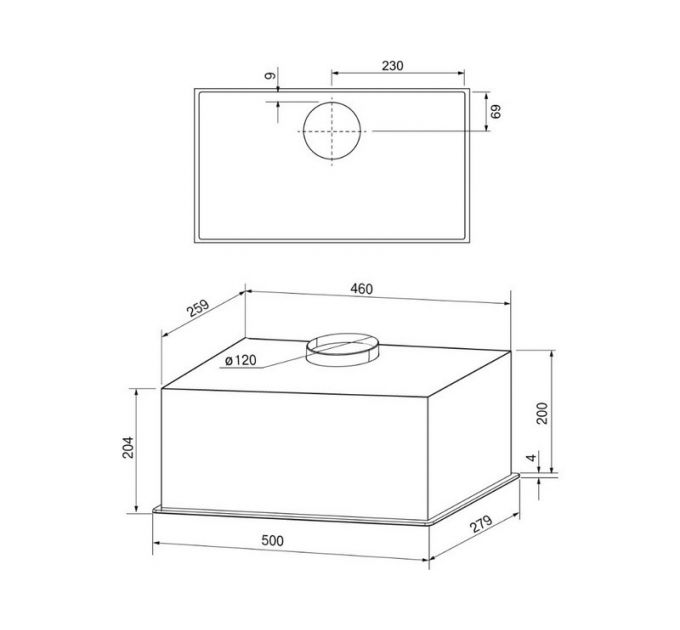Вытяжка KRONA ARVEN 500 black PB V2