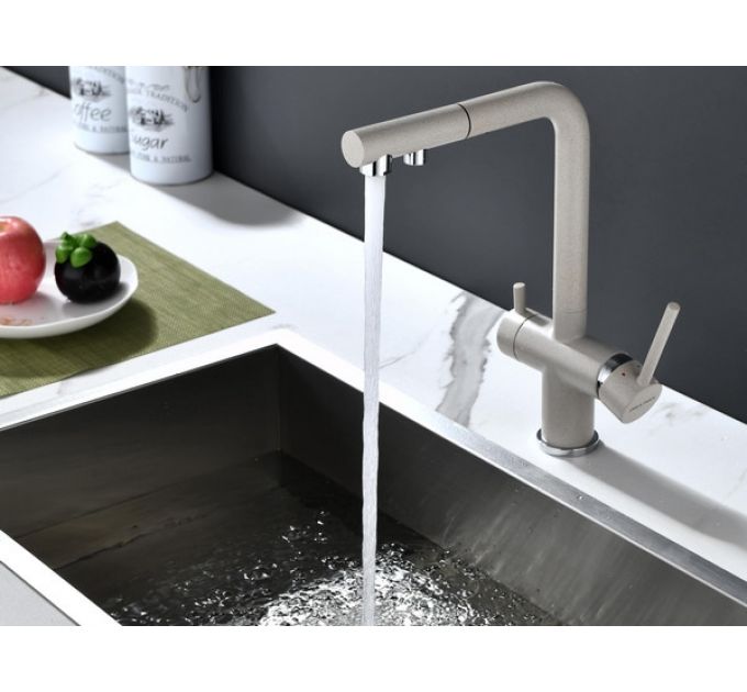 Смеситель Paulmark Serpentine Se213222-BE, бежевый