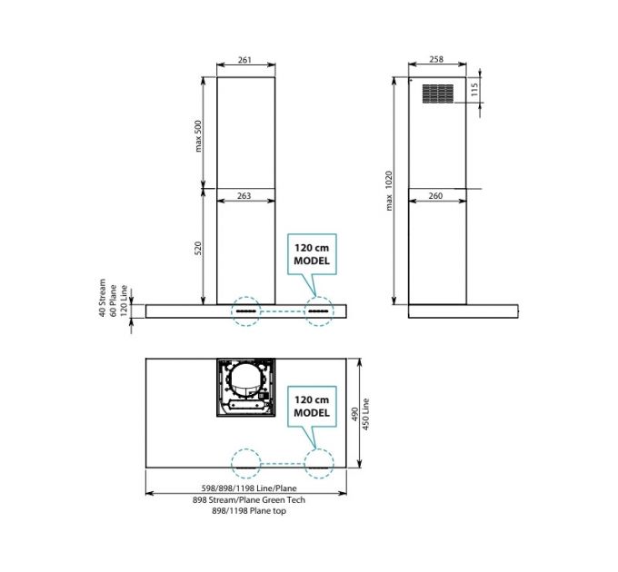 Вытяжка Falmec STREAM STEEL 90
