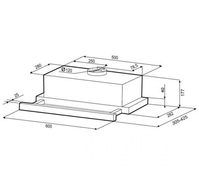 Вытяжка KRONA KAMILLA 600 GLASS white