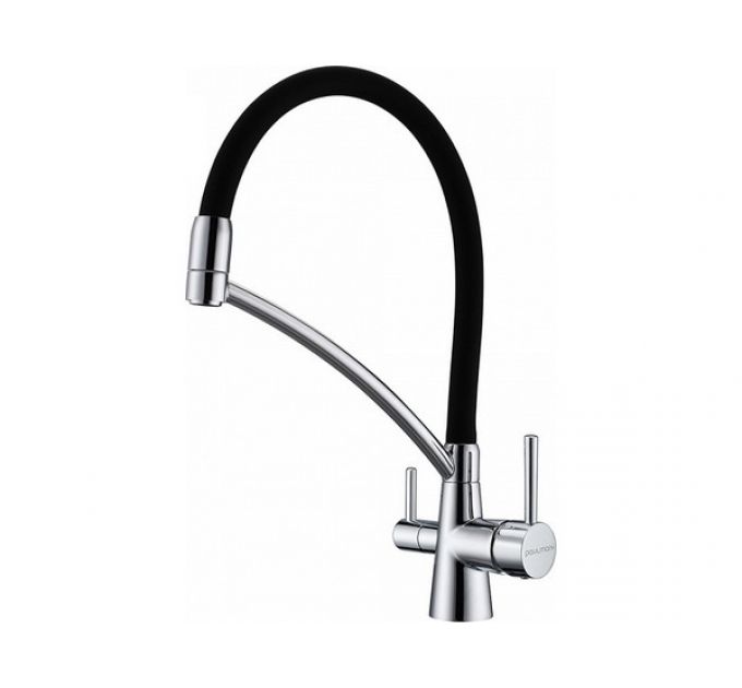 Смеситель Paulmark Siegen Si213111-CR, хром, черный шланг