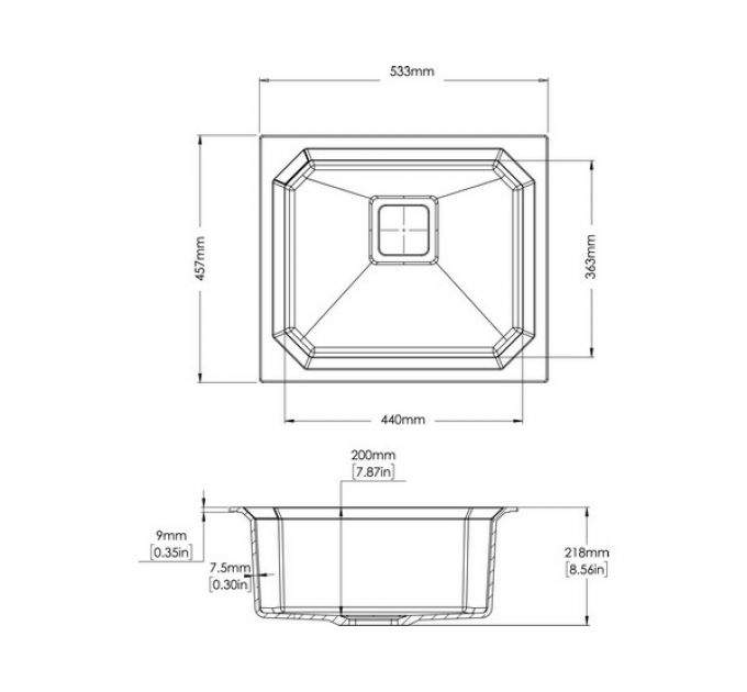Мойка Longran Octagon OCG530.457 - 07 Alpina