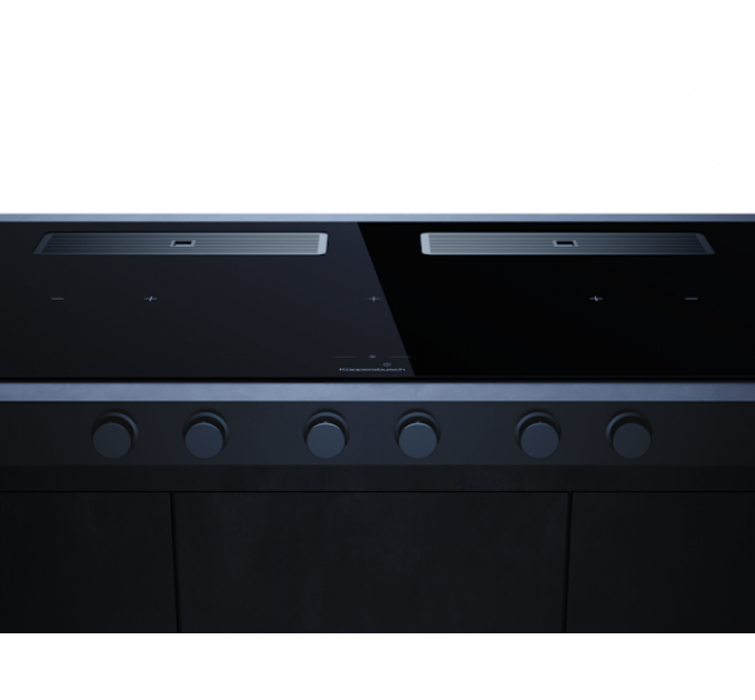 Варочная панель Kuppersbusch KMI 12850.0 SR-S Silver Chrome индукционная с вытяжкой