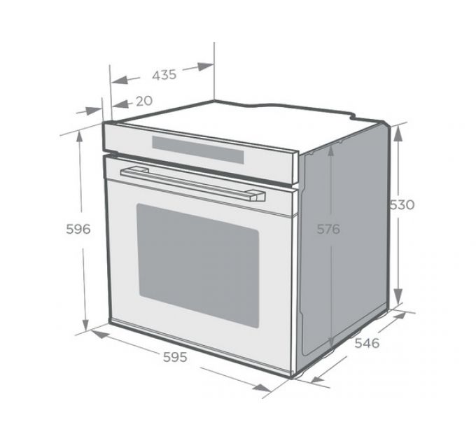 Духовой шкаф Midea MO86000MGB с СВЧ