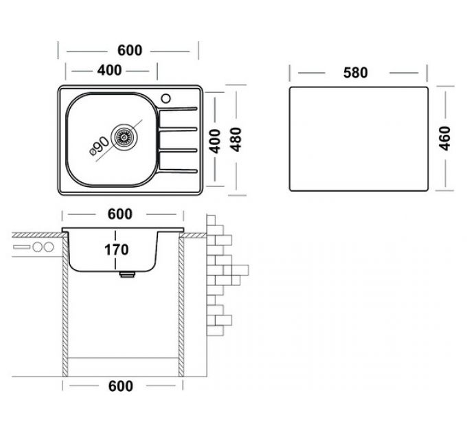 Мойка Ukinox Гранд GRM600.480 -GT6K 1R с выпуском S701
