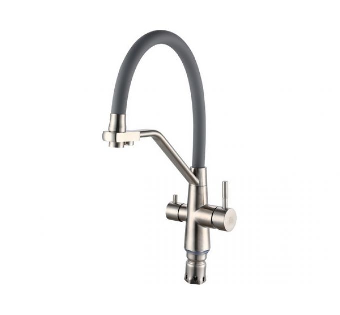 Смеситель Handmade SUS127GY-016F-015, серый/нержавеющая сталь