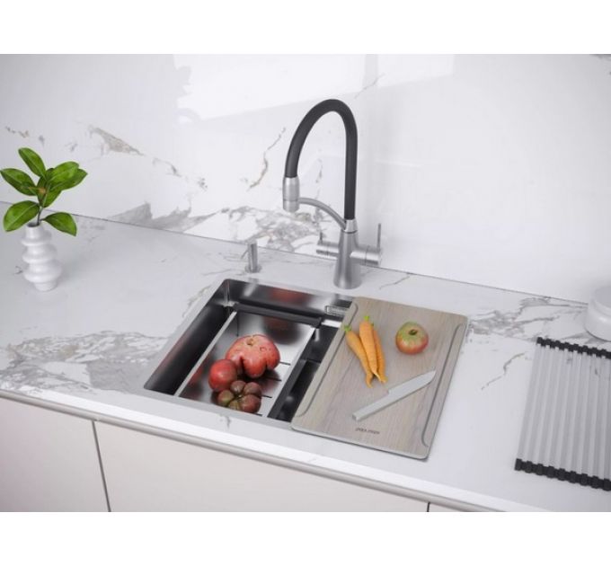 Мойка Paulmark Next-multi sink 58 uni PM785845-BS, брашированная нерж. сталь