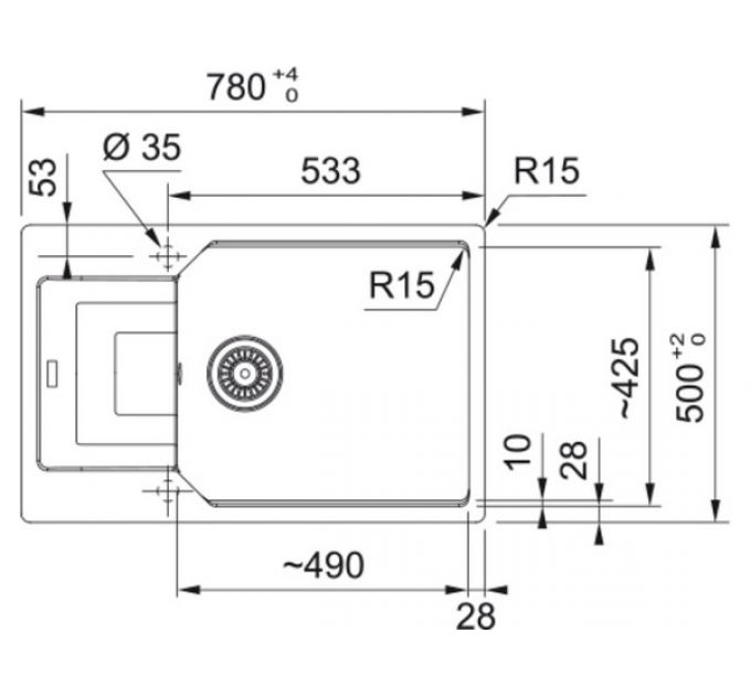 Мойка Franke UBG 611-78L, оникс (114.0595.289)