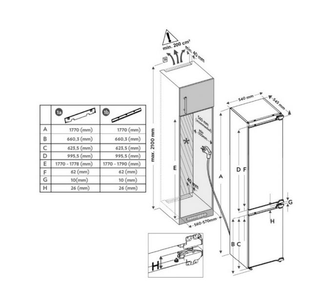 Холодильник Exiteq EXR-203 встраиваемый