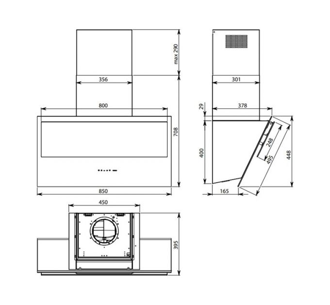 Вытяжка Falmec VERSO NRS 85 BLACK