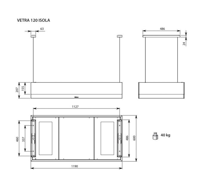 Вытяжка Falmec VETRA IS.120 INOX