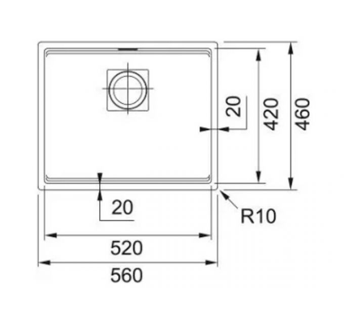 Мойка Franke KNG 110-52, черный матовый, вент-автомат (125.0696.195)