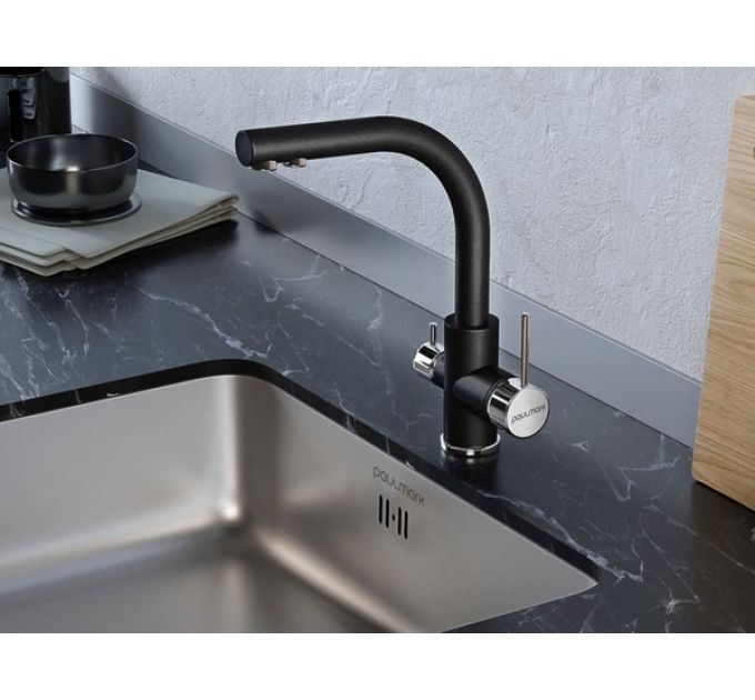 Смеситель Paulmark Essen Es213011-BLM (418), черный