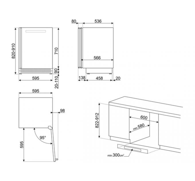 Винный шкаф SMEG CVI138RG встраиваемый