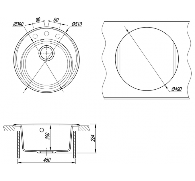 Мойка Florentina Лацио 510 шампань