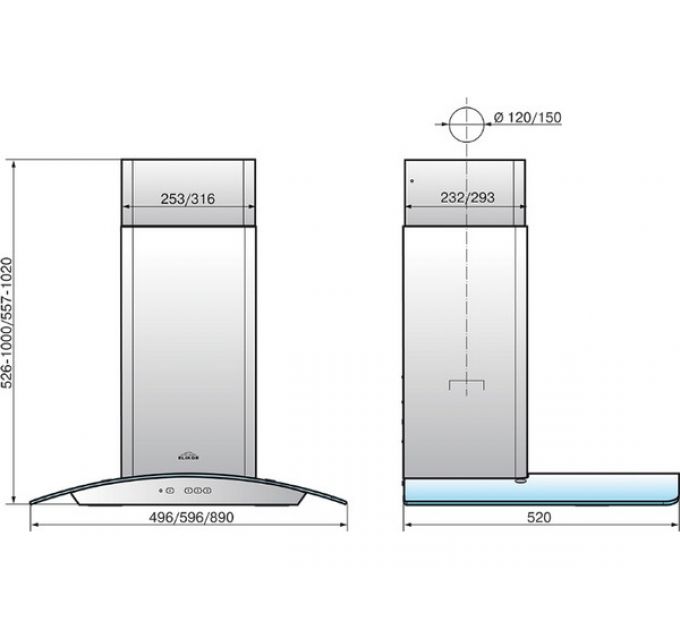Вытяжка Elikor Аметист 50П-430-К3Д черный/тонир