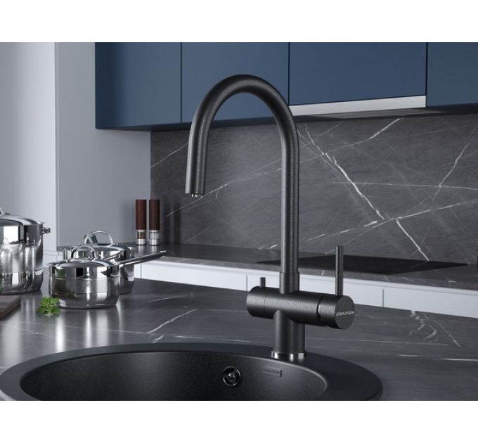 Смеситель Paulmark Heller He213218-BLM (418), черный