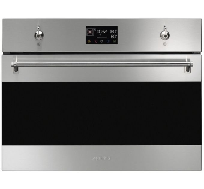 Духовой шкаф SMEG SO4302S3X компактный с паром