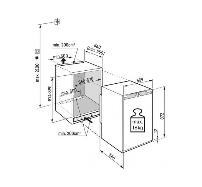 Холодильная камера Liebherr SIBa20i 3950 встраиваемая