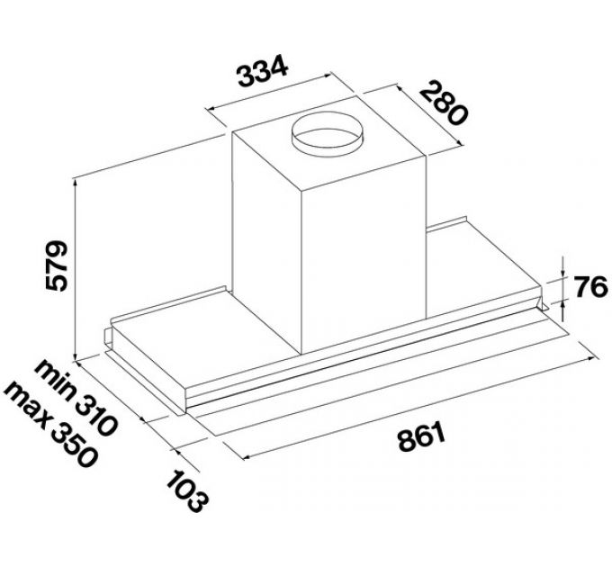 Вытяжка Falmec VIRGOLA TOUCH NRS 90 BLACK