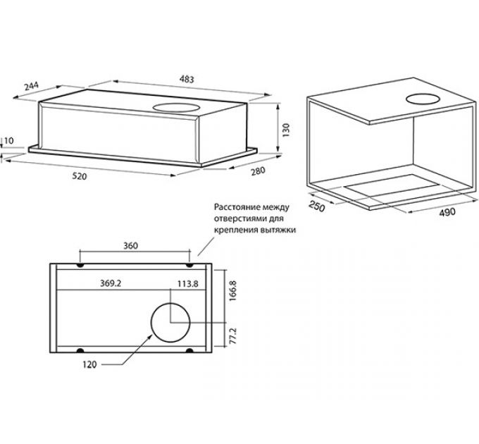 Вытяжка KRONA SELINA 600 inox PB
