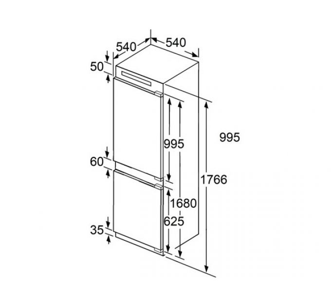 Холодильник Jacky's JR BW1770 встраиваемый
