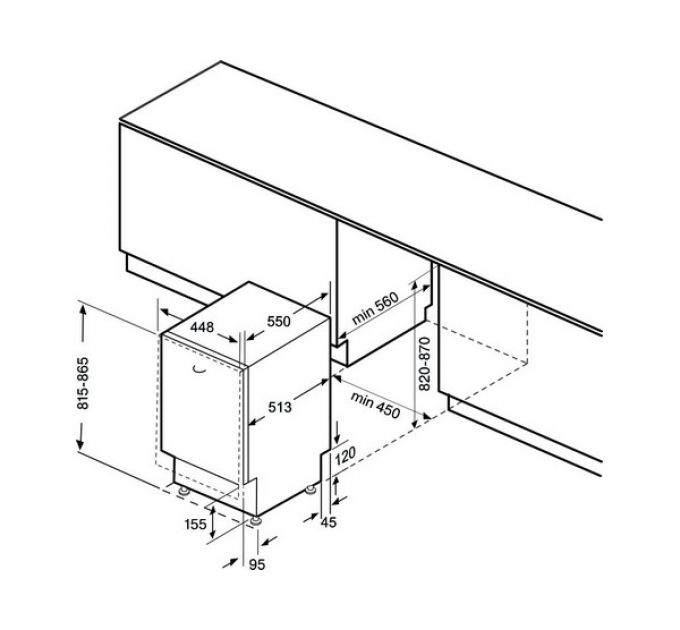 Посудомоечная машина KRONA MARTINA 45 BI