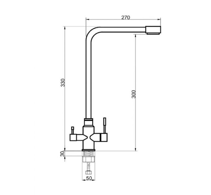 Смеситель Handmade SUS125BL-017F-015, черный