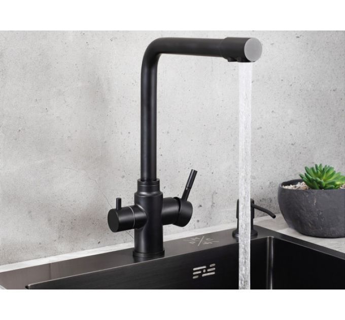 Смеситель Handmade SUS125BL-017F-015, черный