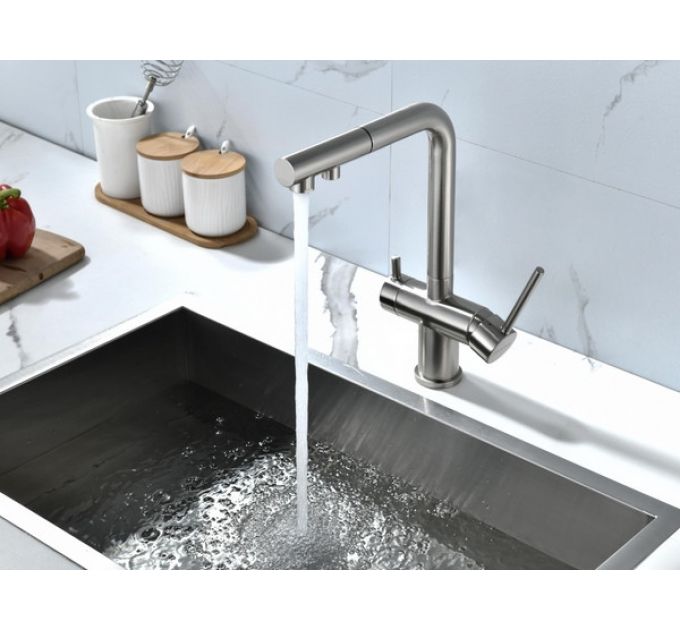 Смеситель Paulmark Serpentine Se213222-BS (NI), брашированная сталь (никель)