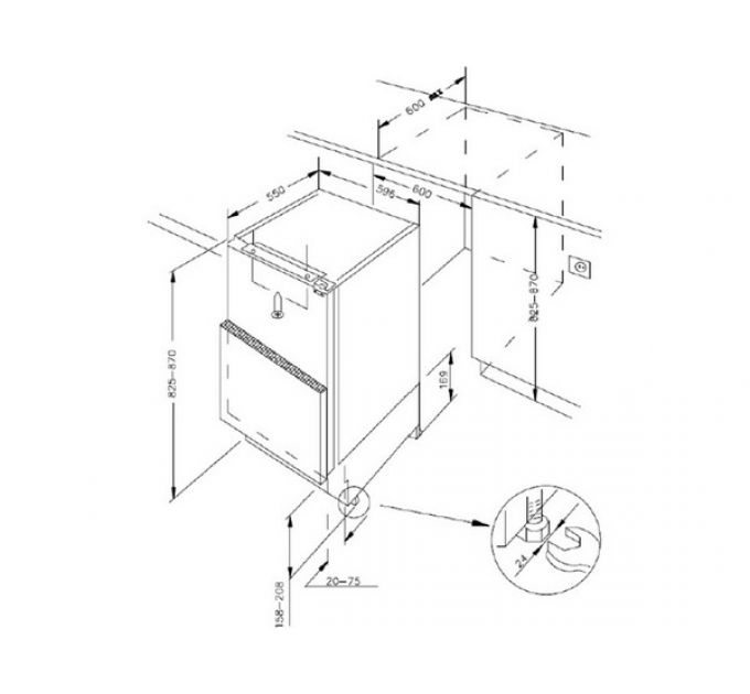 Морозильная камера MEFERI MBF82 LOW FROST LIGHT встраиваемая