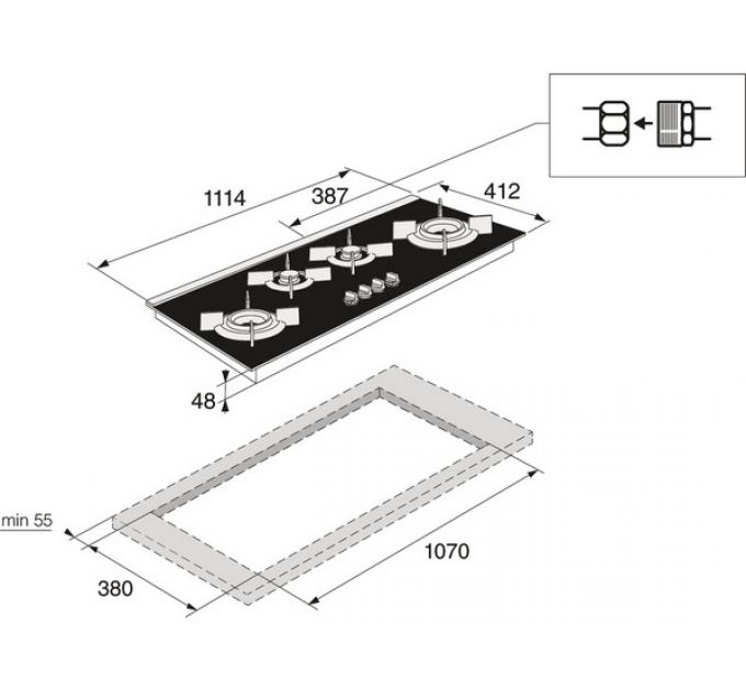 Варочная панель ASKO HG8144BGB1 газовая