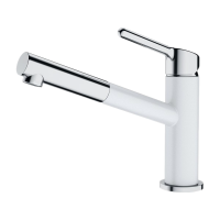 Смеситель Franke Orbit с выдвижным шлангом, хром/белый (115.0623.139)