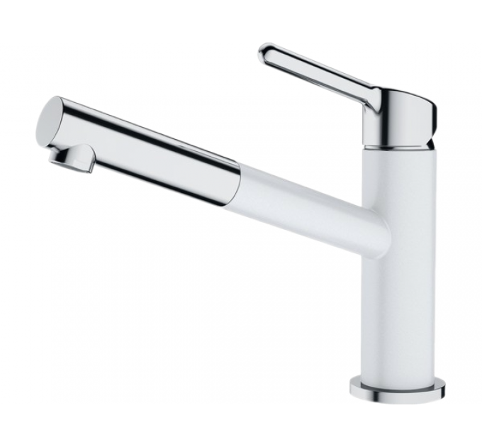 Смеситель Franke Orbit с выдвижным шлангом, хром/белый (115.0623.139)