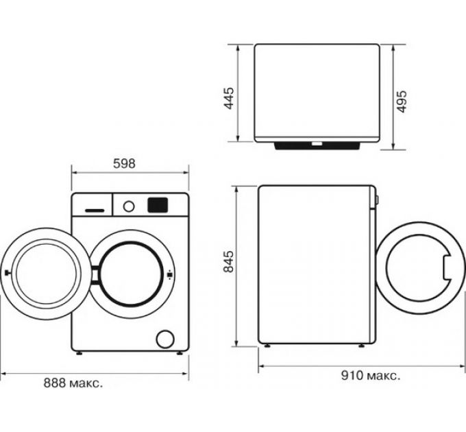 Стиральная машина KRONA RHENE GREY 1000 6K WM