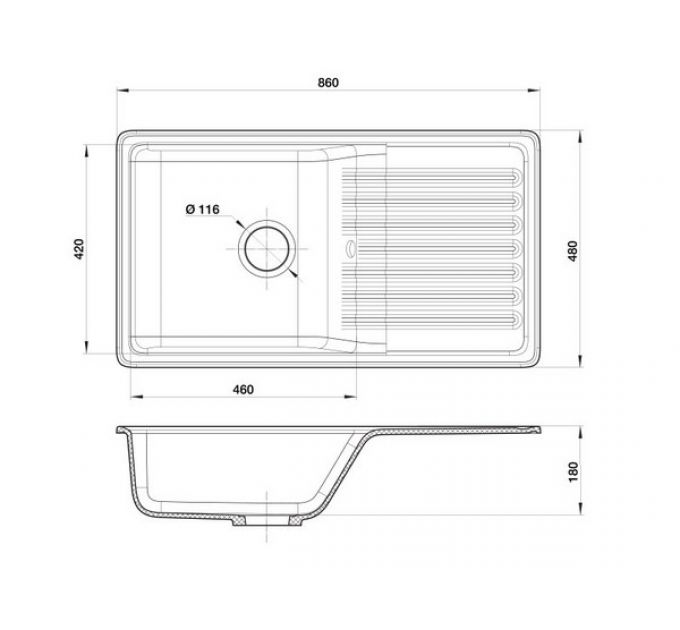 Мойка GRANFEST GF-ZW-73 терракот