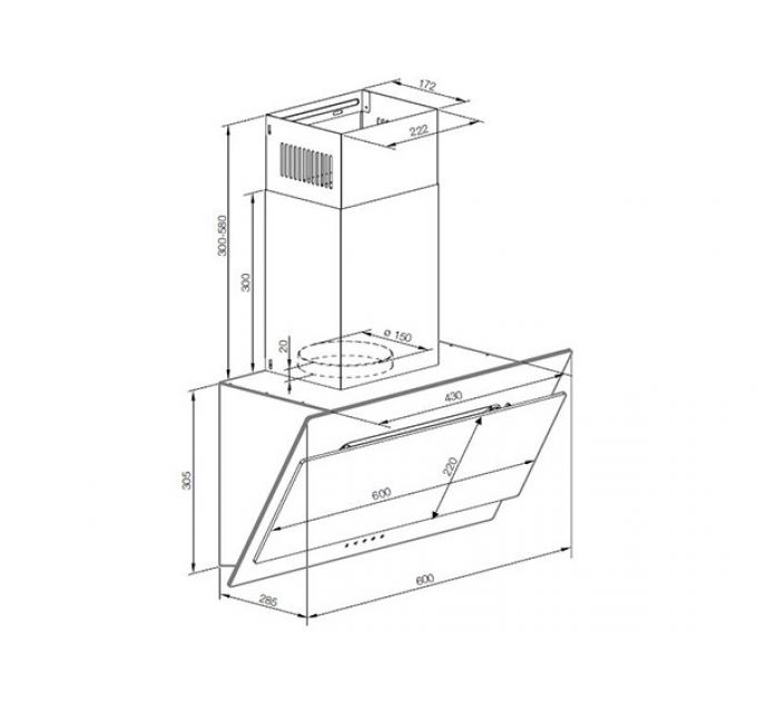 Вытяжка GRAUDE DH 60.0 GE