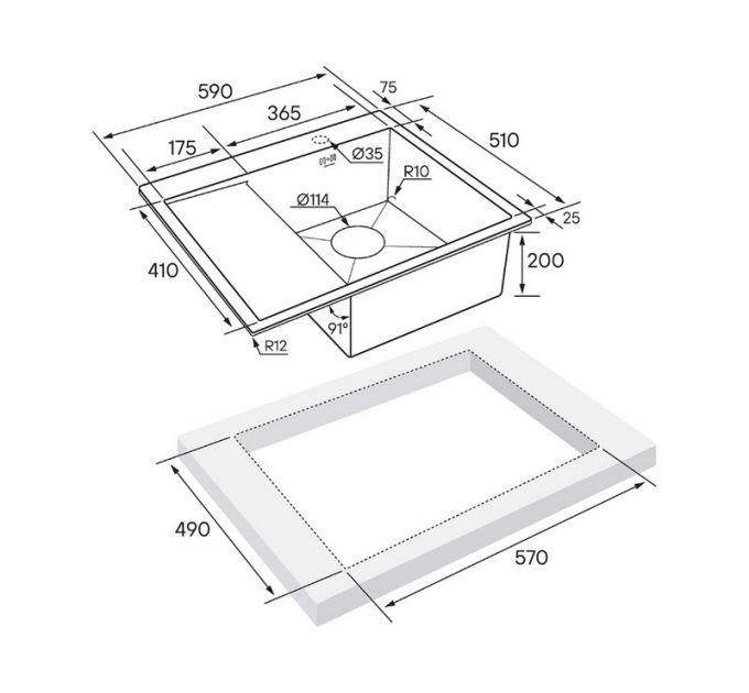 Мойка Paulmark Flank PM225951-BGR, брашированное золото