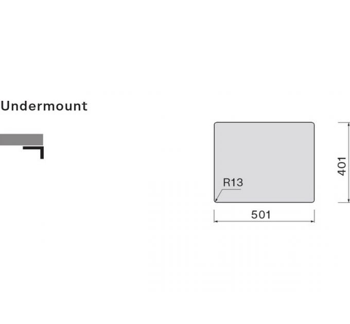 Мойка Falmec Como 50 (подстольный монтаж)